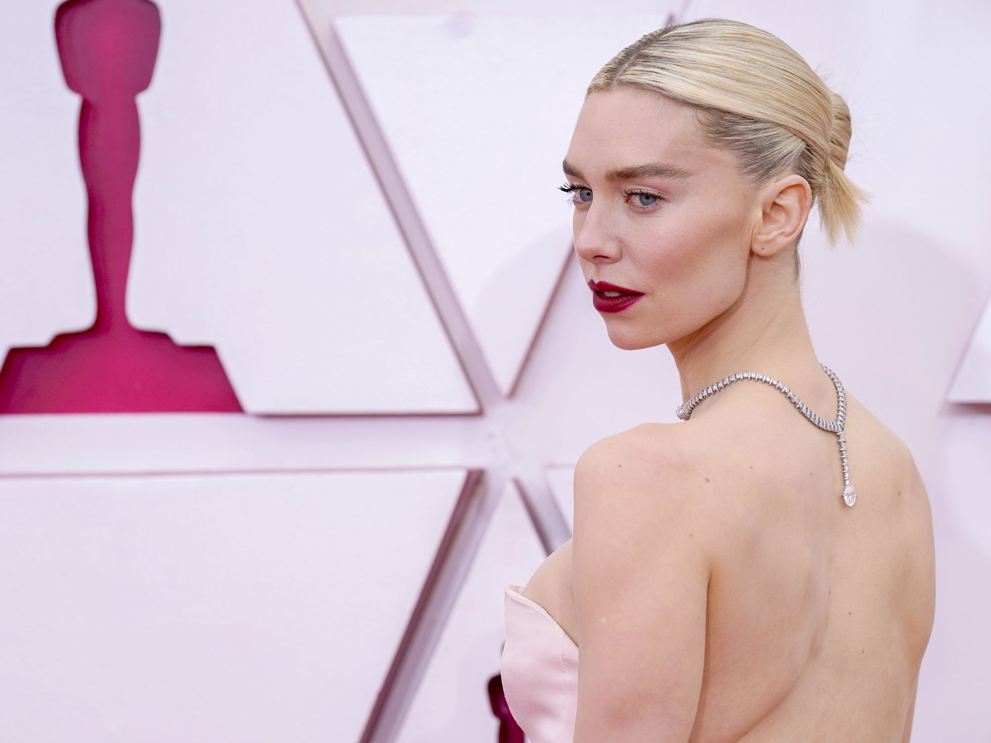 LOS ANGELES, CALIFORNIA: 25 APRIL: Vanessa Kirby attends the 93rd Annual Academy Awards at Union Station on April 25, 2021 in Los Angeles, California. (Photo by Chris Pizzello-Pool/Getty Images)