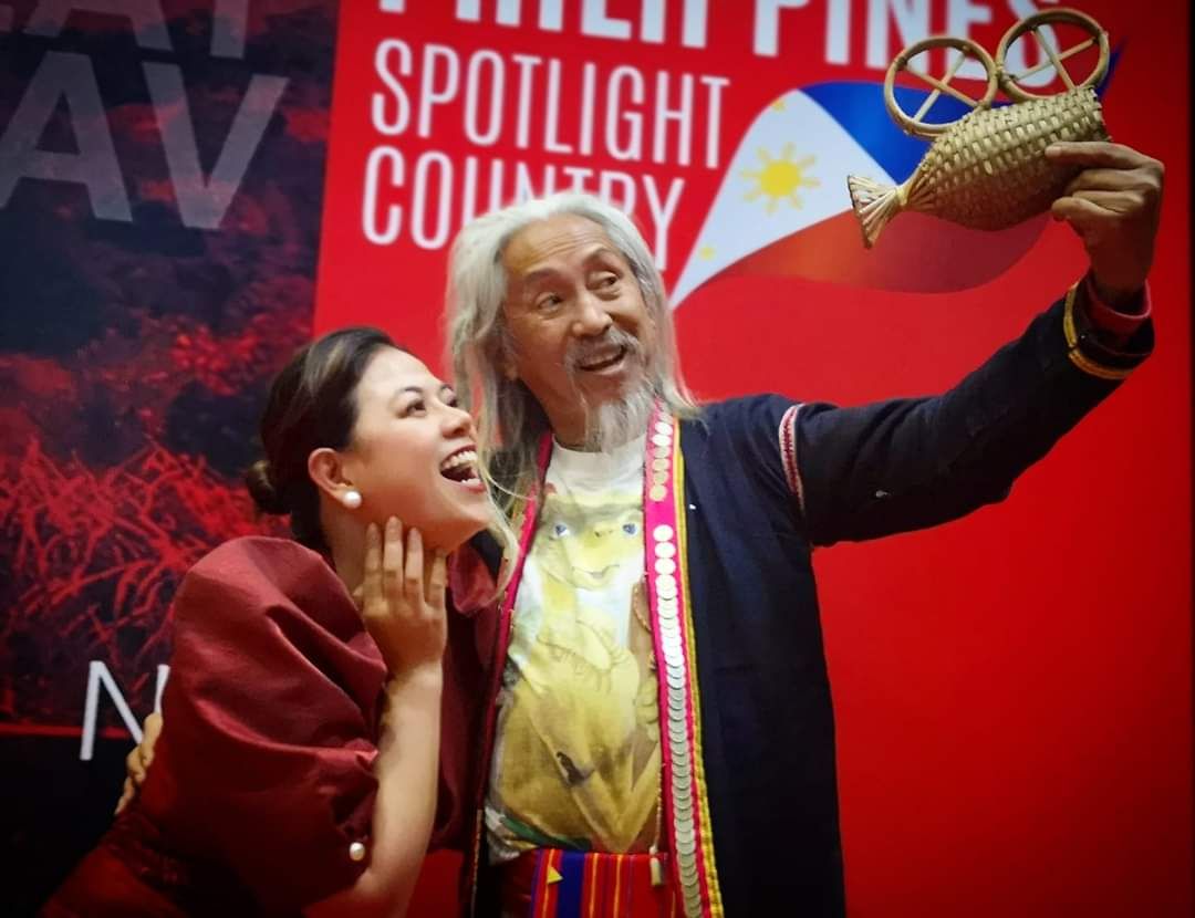 Film director Kidlat Tahimik with FDCP Chairperson Liza Bautista Diño Seguerra