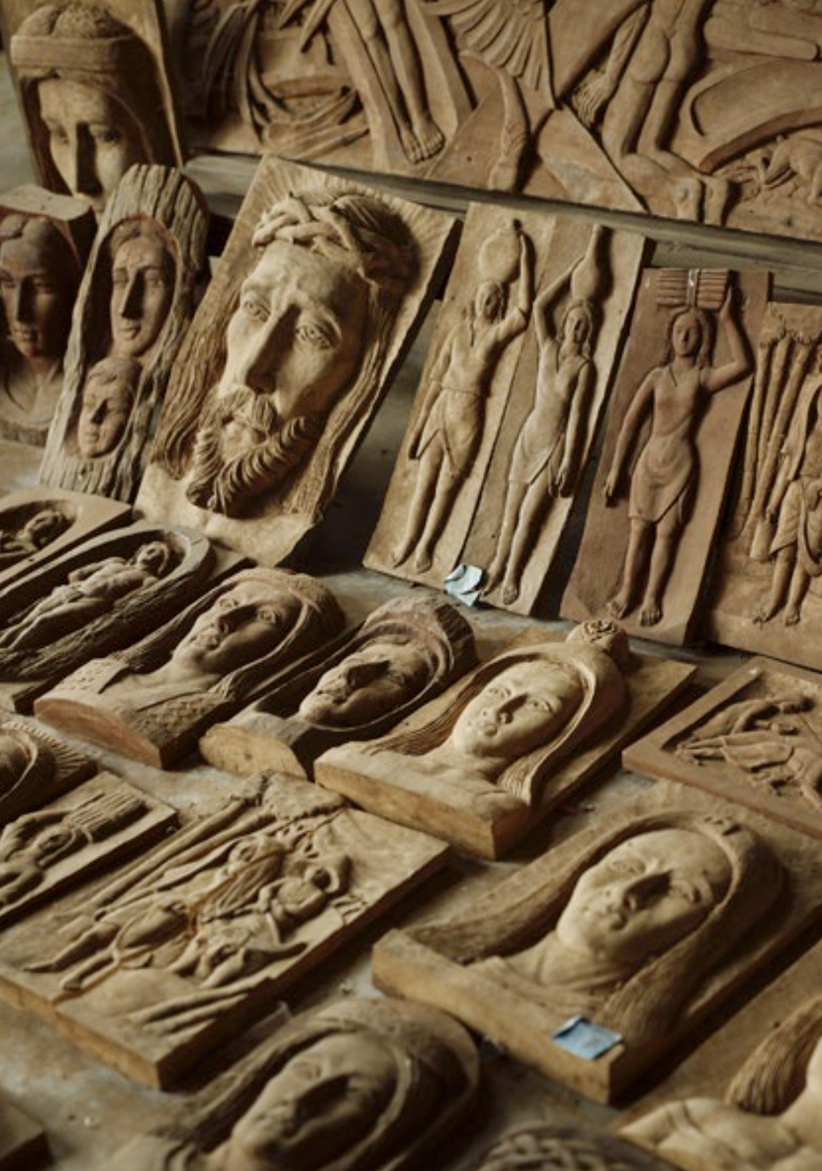A collection of wood sculpture by Celestino Fadul using scrap wood. His innate talent allows him to masterfully carve the wood no matter the size or thickness