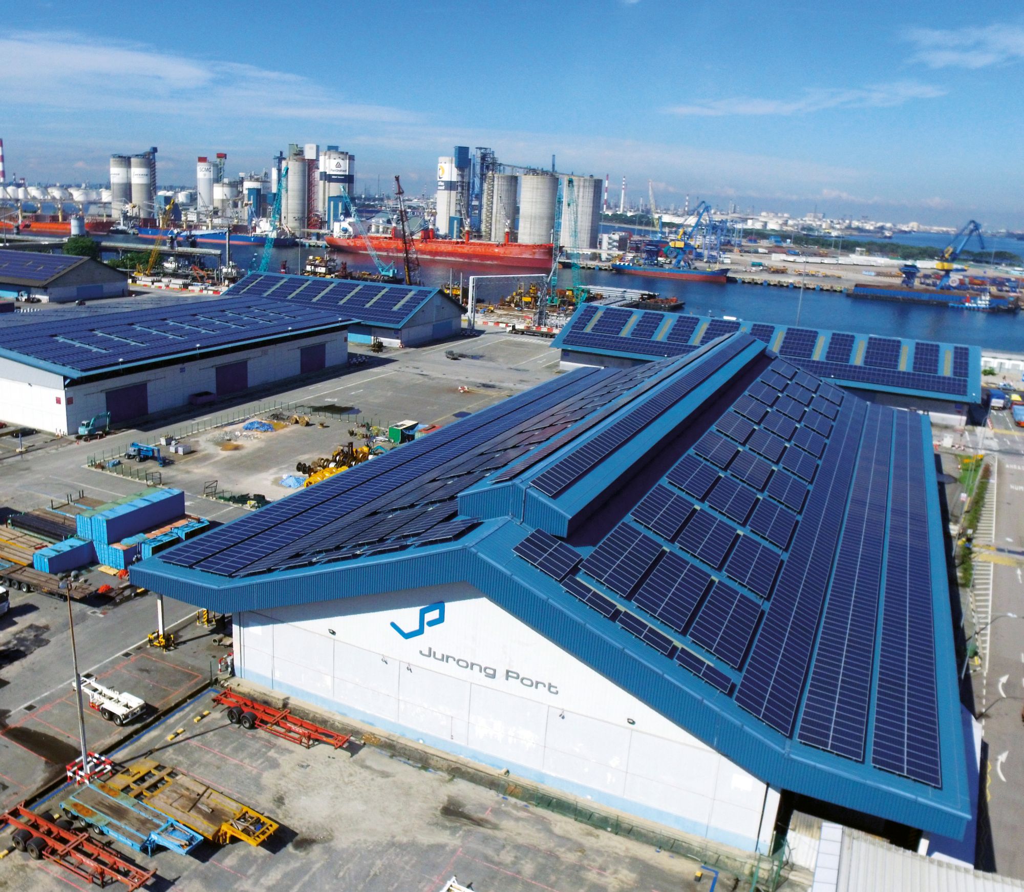 Place in the Sun: In 2016, Jurong Port became the largest port-based, solar facility in the world, producing 9,500MW at peak capacity, and reducing carbon emissions by 5,200 tonnes. The project was handled by Sunseap.
