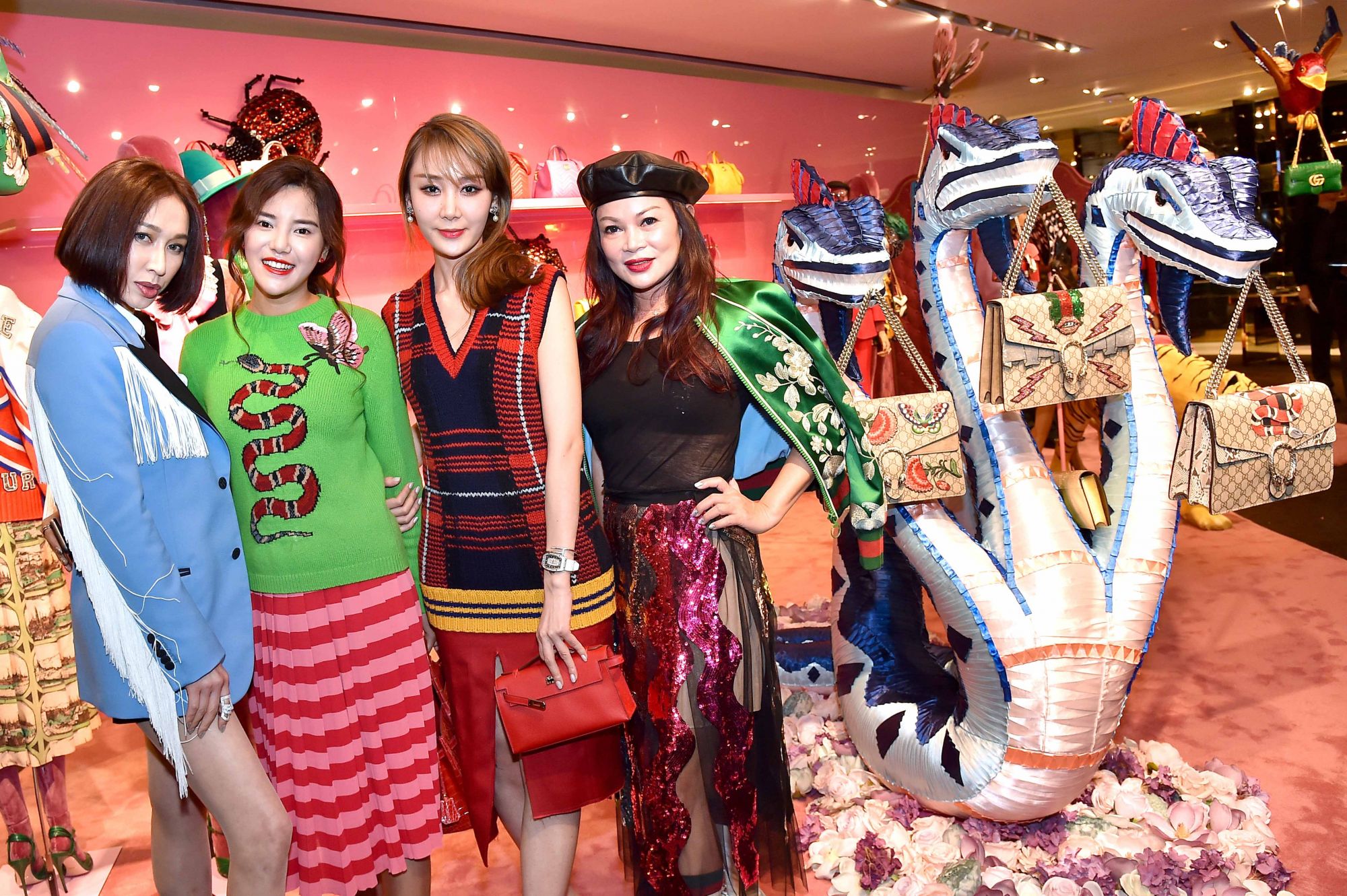 Grace Lau, Talia Wang, guest, Susanna Kang