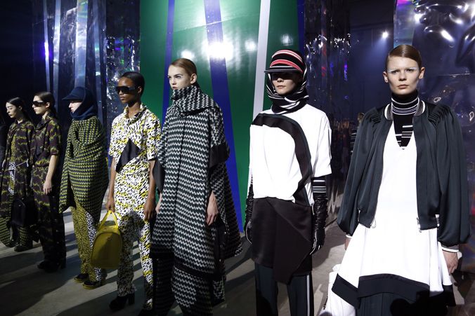 Towering monoliths in ballet at Paris Fashion Week