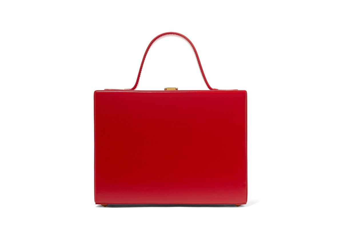 Mark Cross Rear Window Overnight mini glossed-leather tote