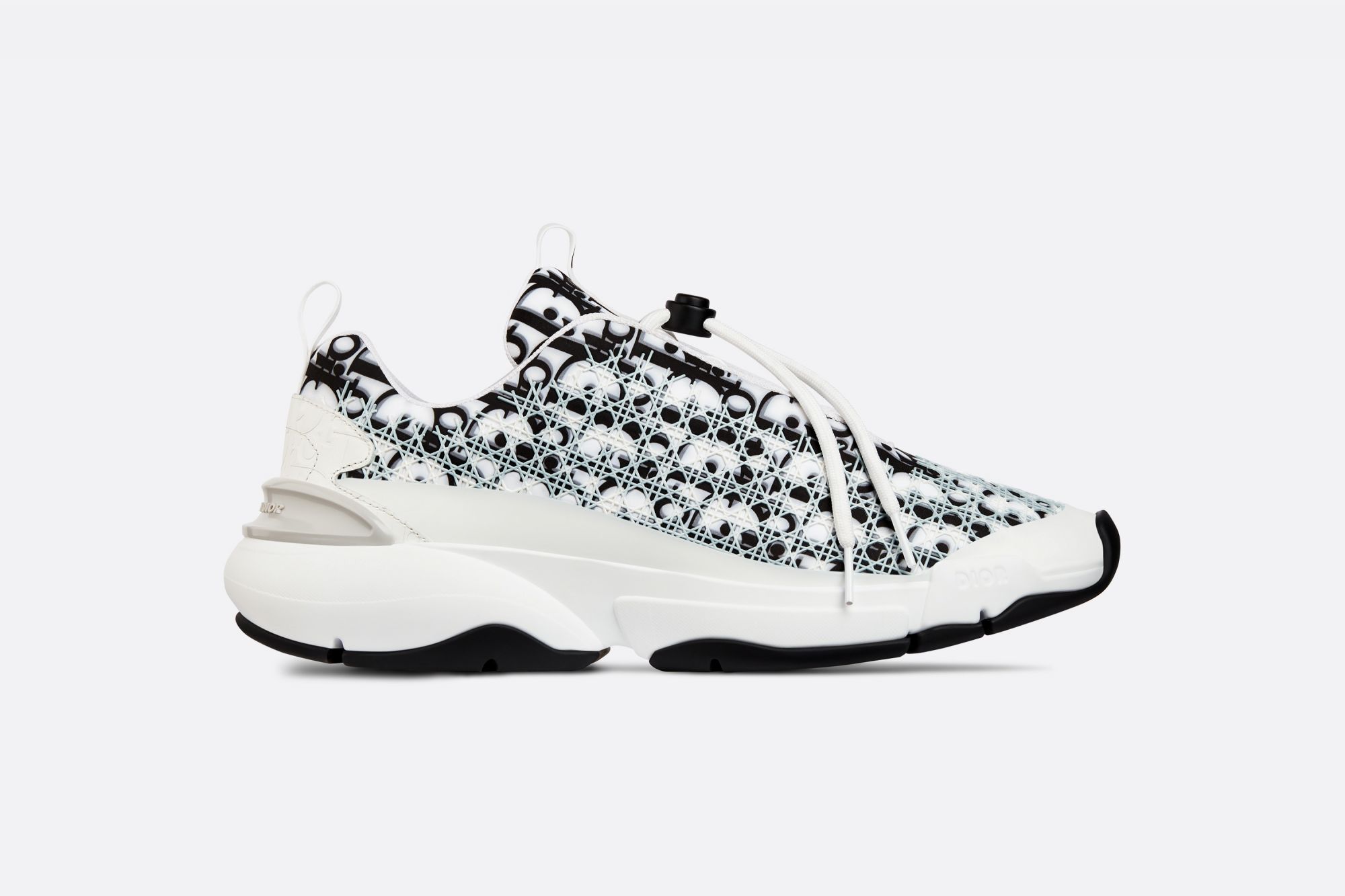 "B24" sneaker in white and black Dior Oblique canvas
