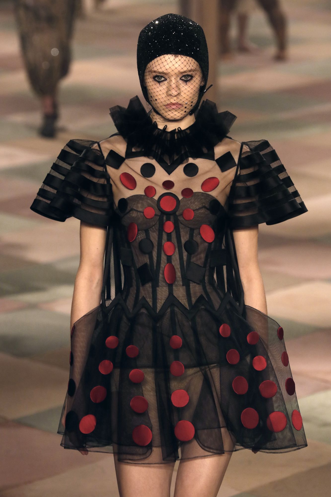 In the Dior show, the circus theme was omnipresent in motifs, embroidered details, veils and accessories chosen by the fashion house's artistic director Maria Grazia Chiuri. Paris, January 21, 2019; Image: Courtesy of Francois Guillot/AFP