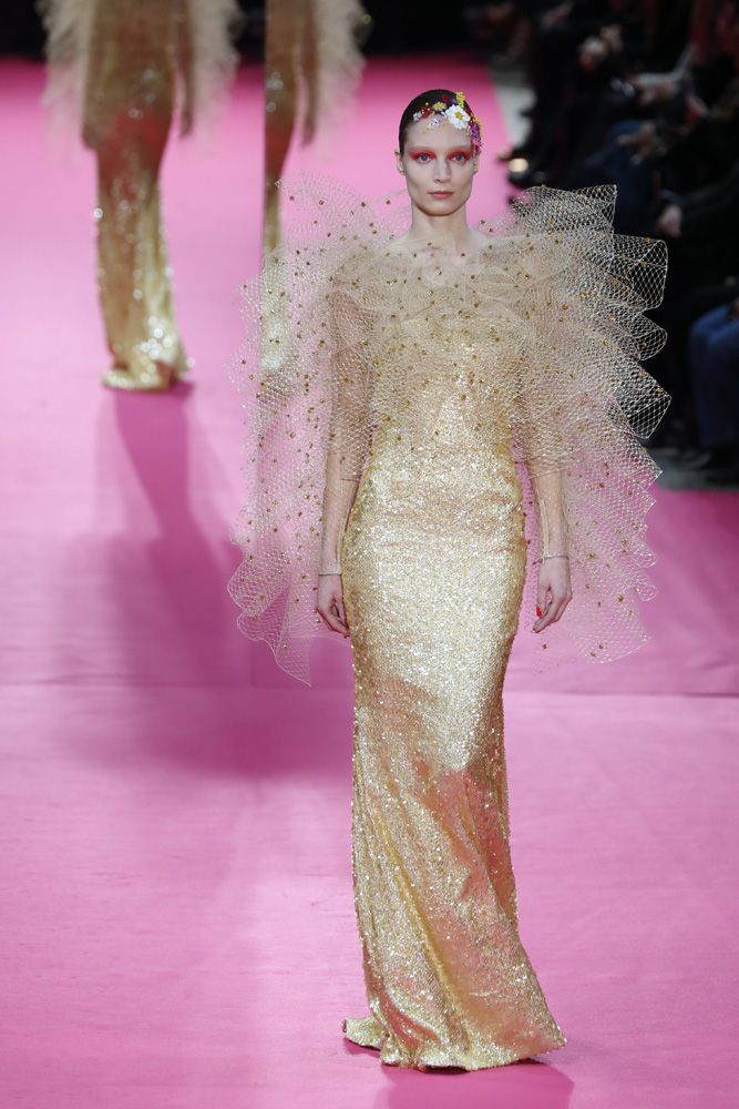 Gold was one of a rainbow of colors deployed by Alexis Mabille, whose silhouettes were more elegant than ever