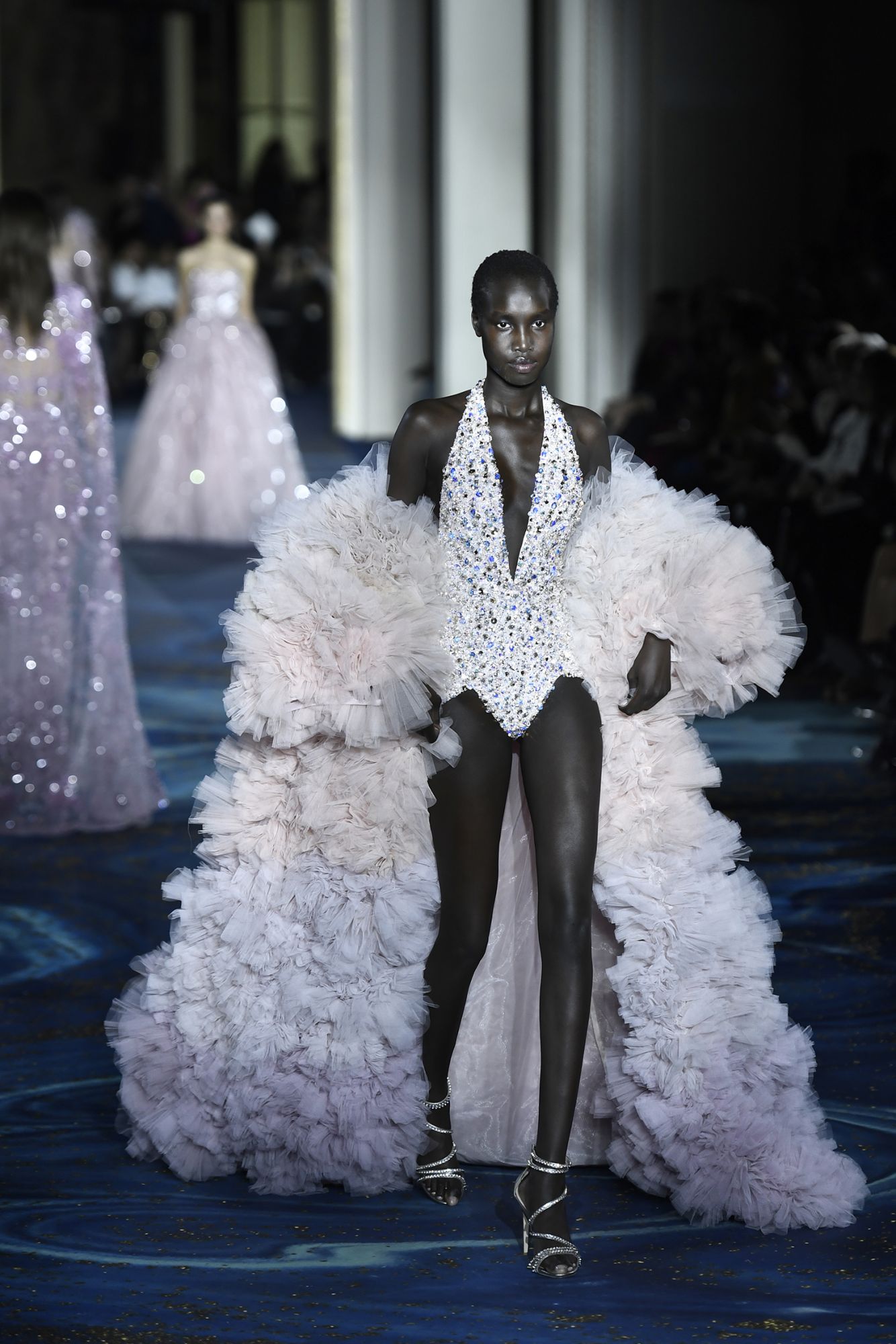 Sensual, feminine, and sexy: Zuhair Murad's haute couture collection featured numerous references to the 1980s, which added to the imaginative force of his creations.