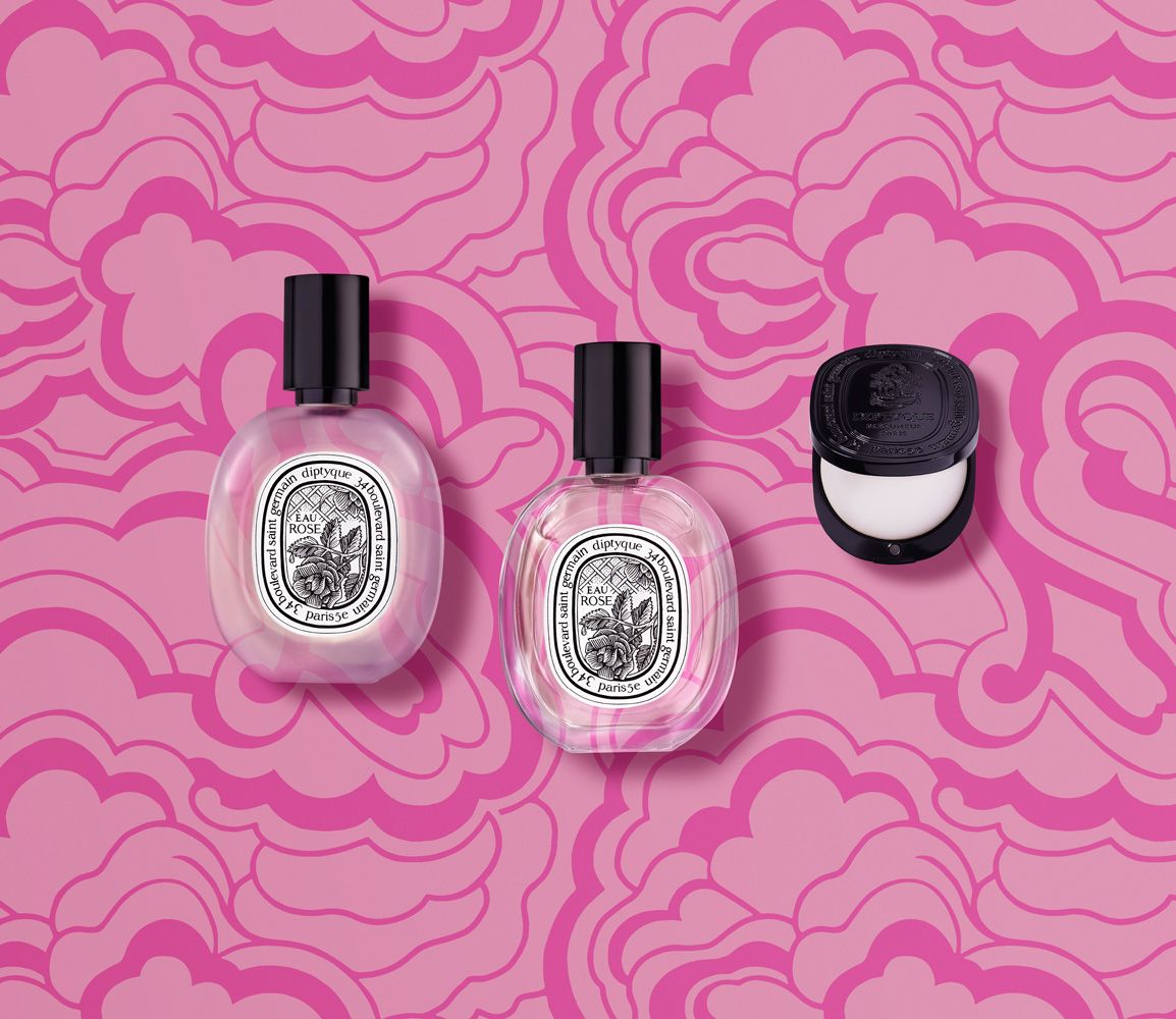 Diptyque Eau Rose EDT, Eau Rose hair mist, Eau Rose solid perfume