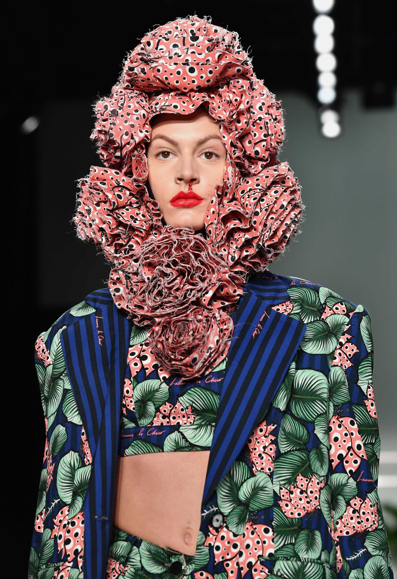 A model walks the runway at the Laurence and Chico show during New York Fashion Week on February 7, 2019 in New York. (Photo by Angela Weiss / AFP)