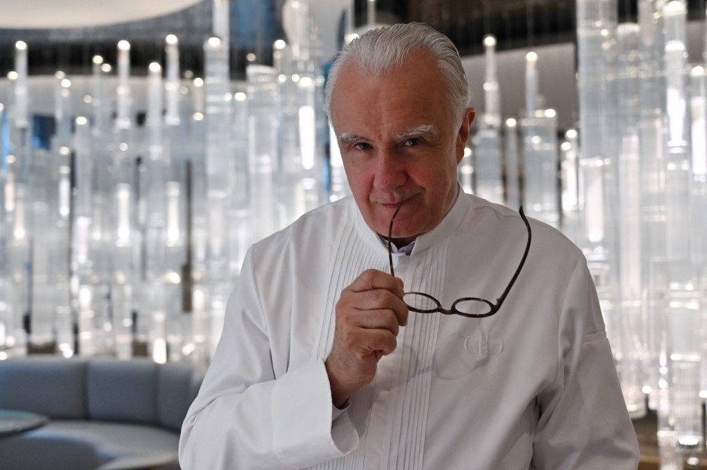 This picture taken on June 18, 2019 shows chef Alain Ducasse posing for a picture during an interview with AFP at his restaurant Alain Ducasse at the Morpheus hotel in Macau. - You don't become one of the world's most decorated chefs without obsessing over the details, which is why Alain Ducasse welcomes social media -- it helps him keep a closer eye on his culinary empire. (Photo by Hector RETAMAL / AFP) / TO GO WITH Macau-Asia-lifestyle-restaurant-France-Ducasse, INTERVIEW by Jerome TAYLOR