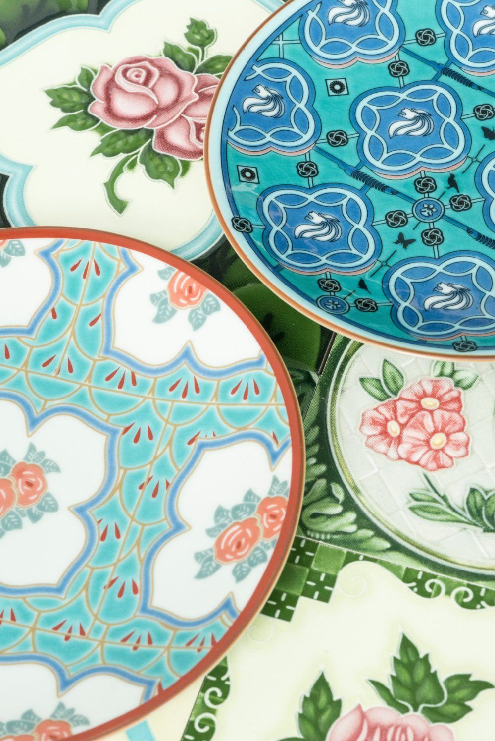 The Peranakan tile porcelain collection plates, from Supermama