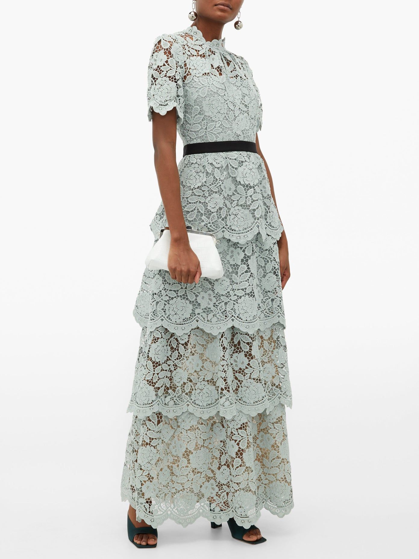 Guipure-lace tiered maxi dress, by Self-Portrait, from Matchesfashion