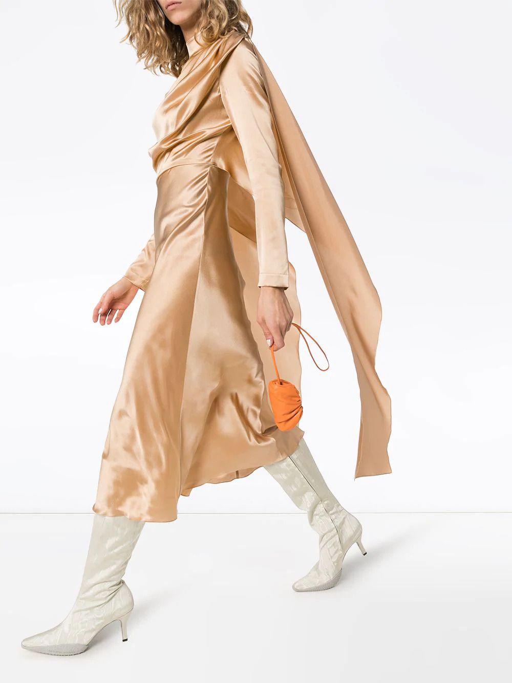 Draped silk dress, by Matériel, from Farfetch