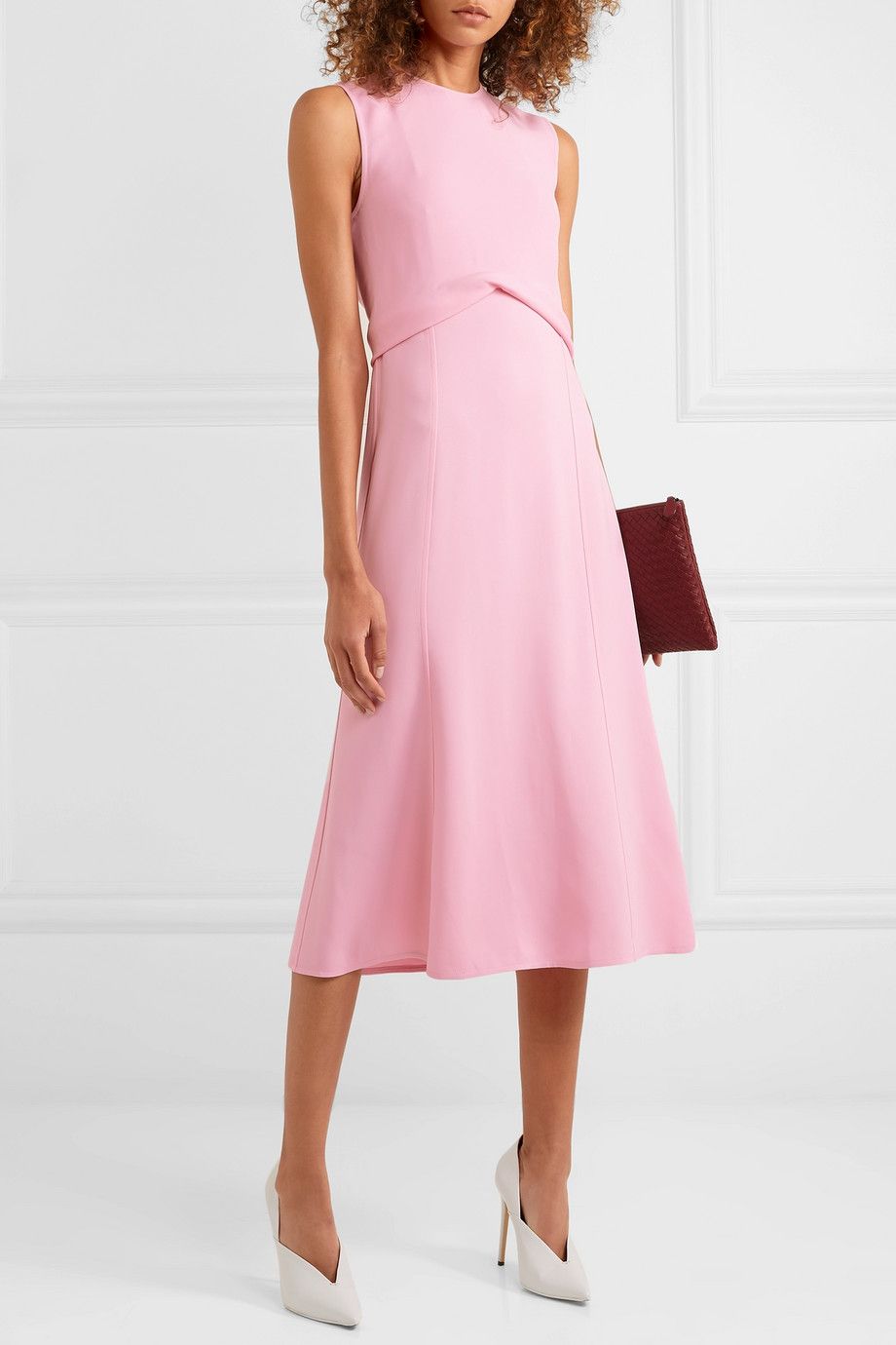 Draped georgette midi dress, by Victoria Beckham, from Net-a-porter