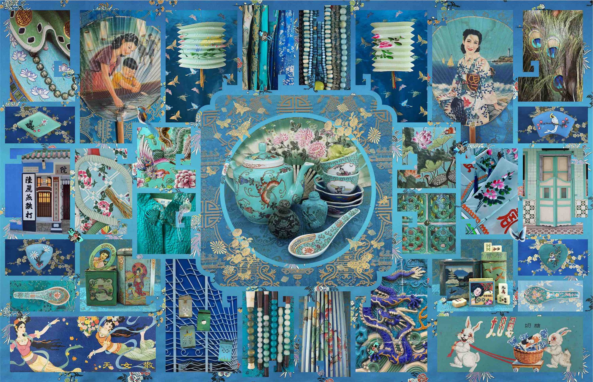 This Artist Creates Eclectic Collages Inspired By Singapore and Her Love of Vintage Style