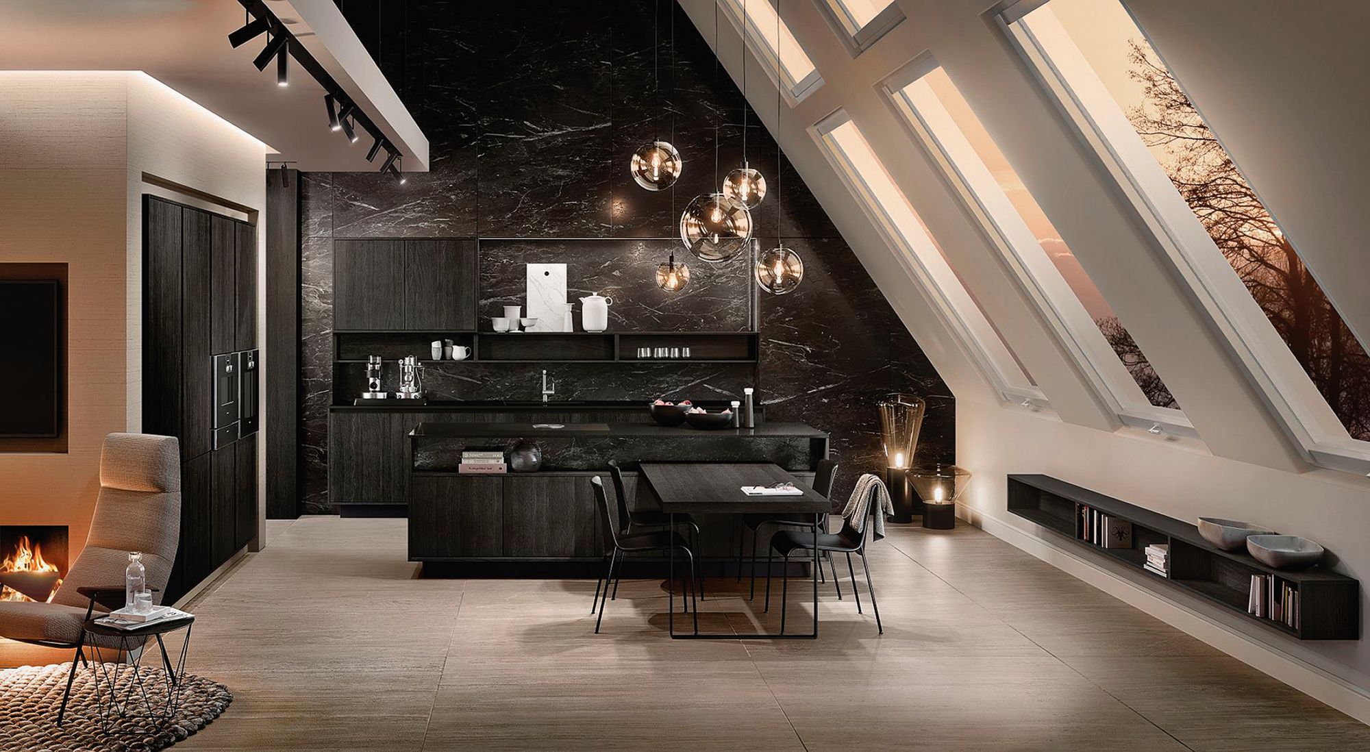 於W. Atelier販售的SieMatic Pure系列,運用了2公分寬的細長框架進行設計。