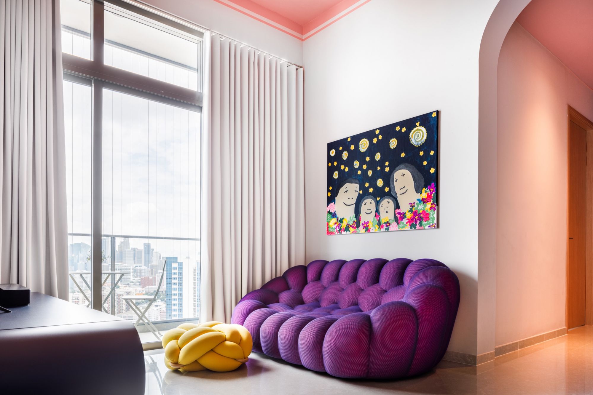 Home Tour: A Bold and Colourful Memphis-Inspired Apartment in Singapore