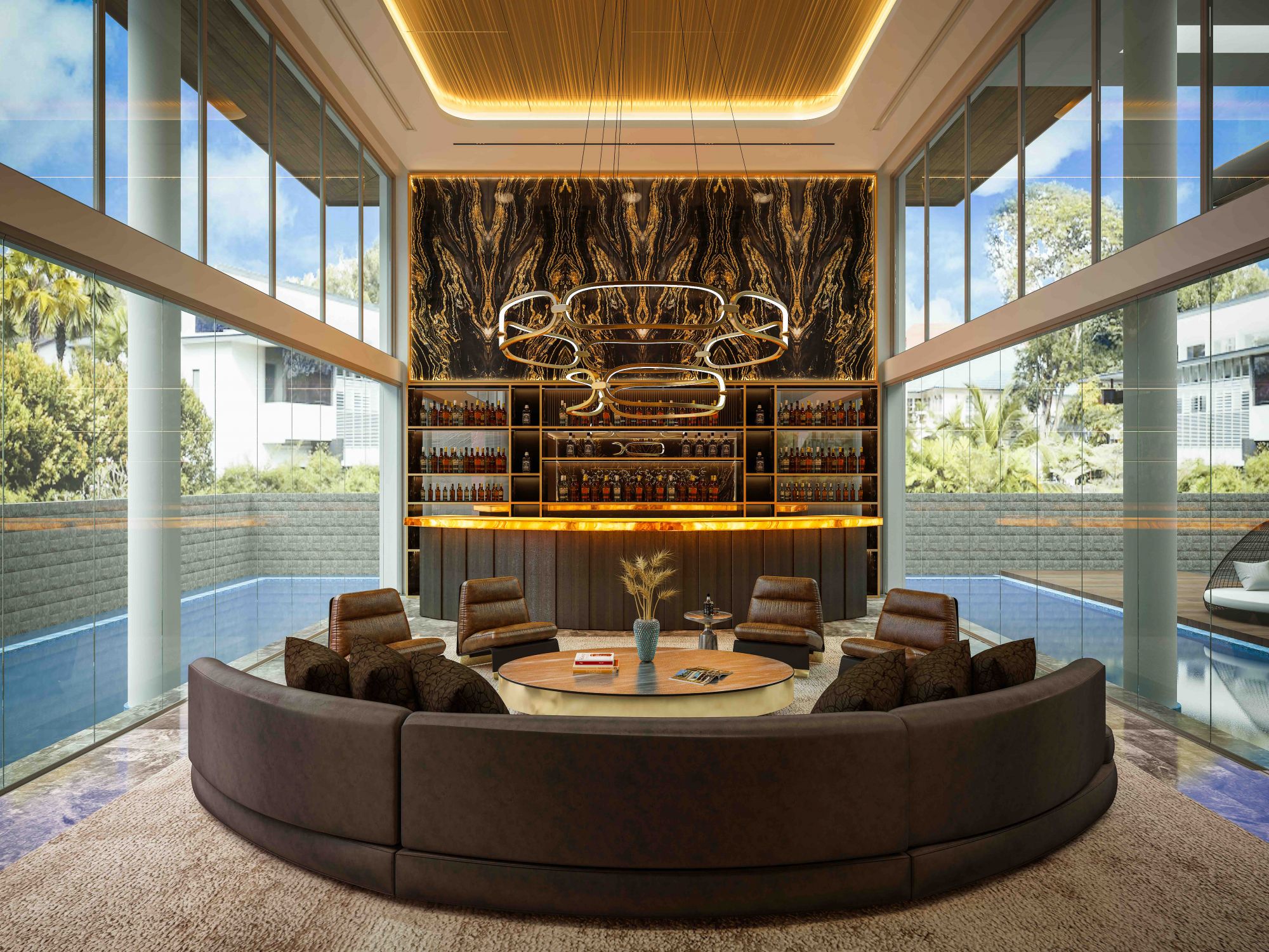 This House by Summerhaus D’zign Features a Poolside Bar and Entertainment Lounge