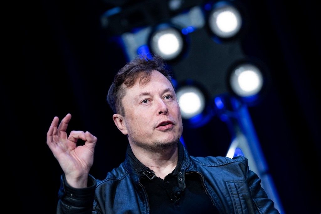 Elon Musk, founder of SpaceX, speaks during the Satellite 2020 at the Washington Convention CenterMarch 9, 2020, in Washington, DC. (Photo by Brendan Smialowski / AFP)