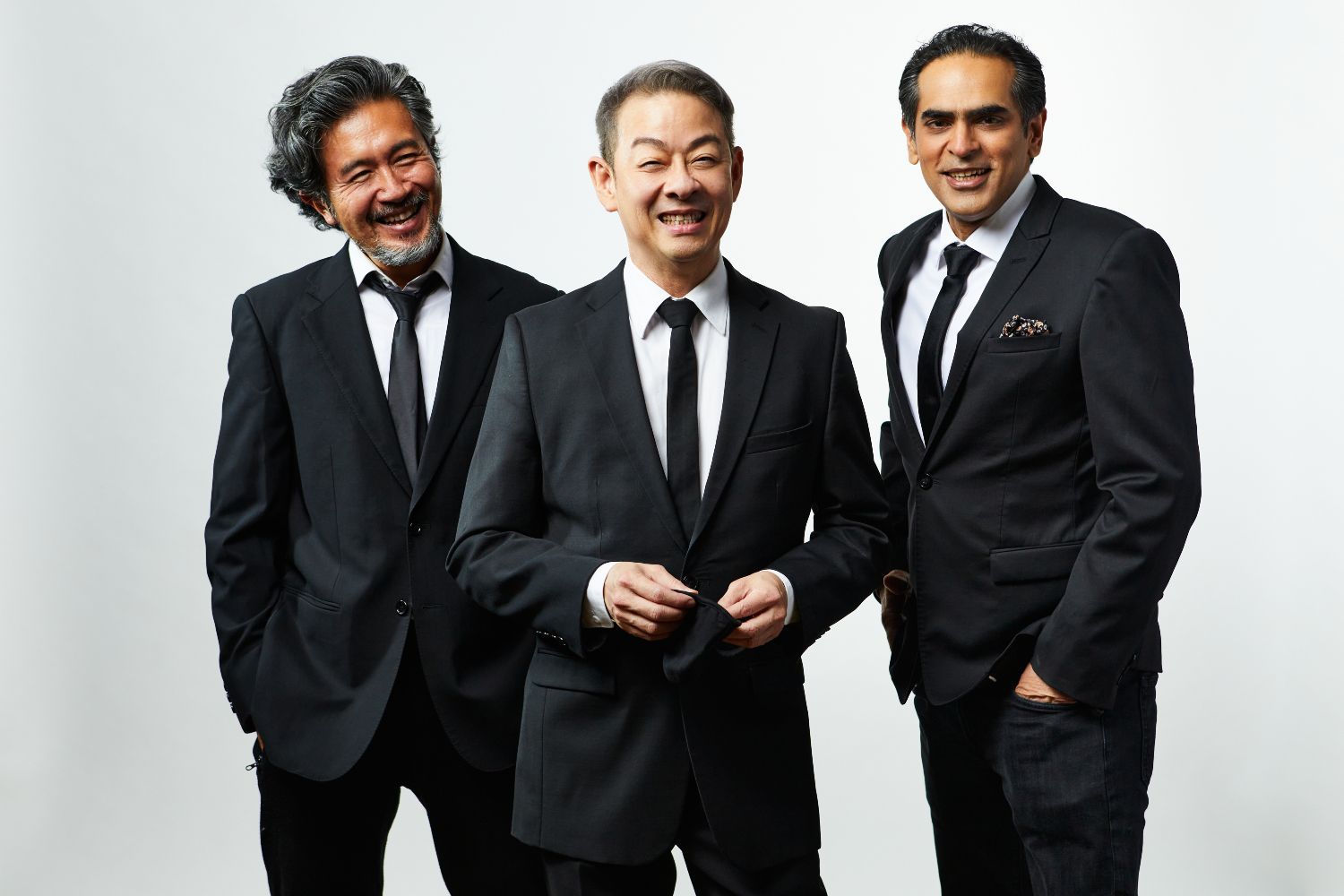 From left: Pangdemonium's Adrian Pang, Wild Rice’s Ivan Heng and Singapore Repertory Theatre’s Gaurav Kripalani (Image: The Pitch)
