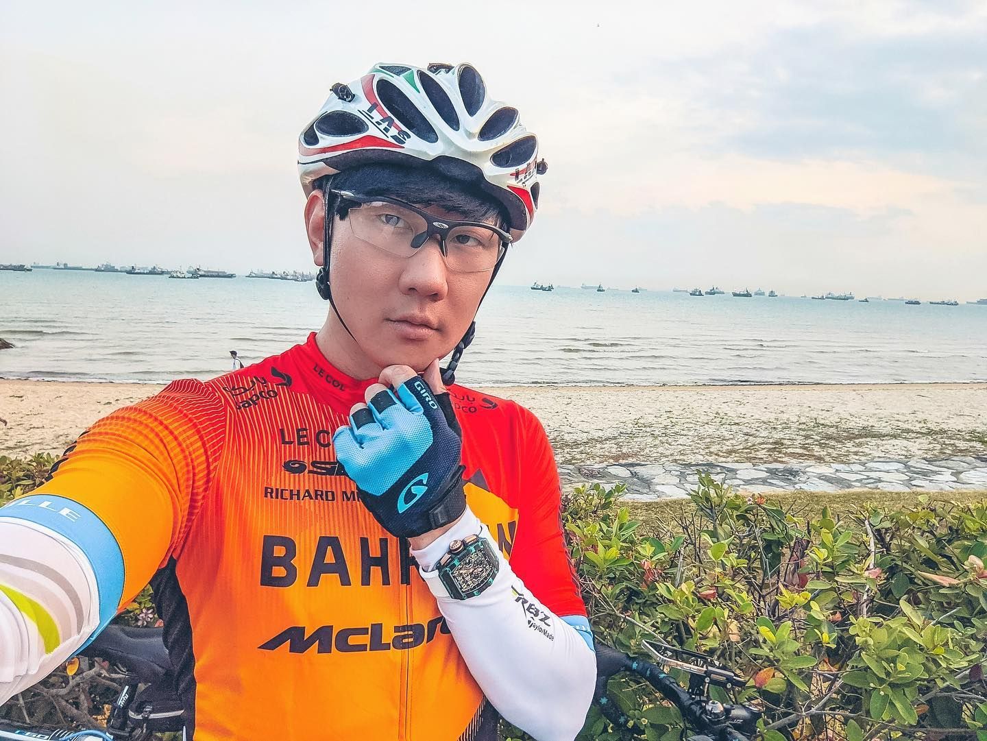 JJ Lin Spotted Wearing an Exclusive Richard Mille Watch While Out Cycling in Singapore