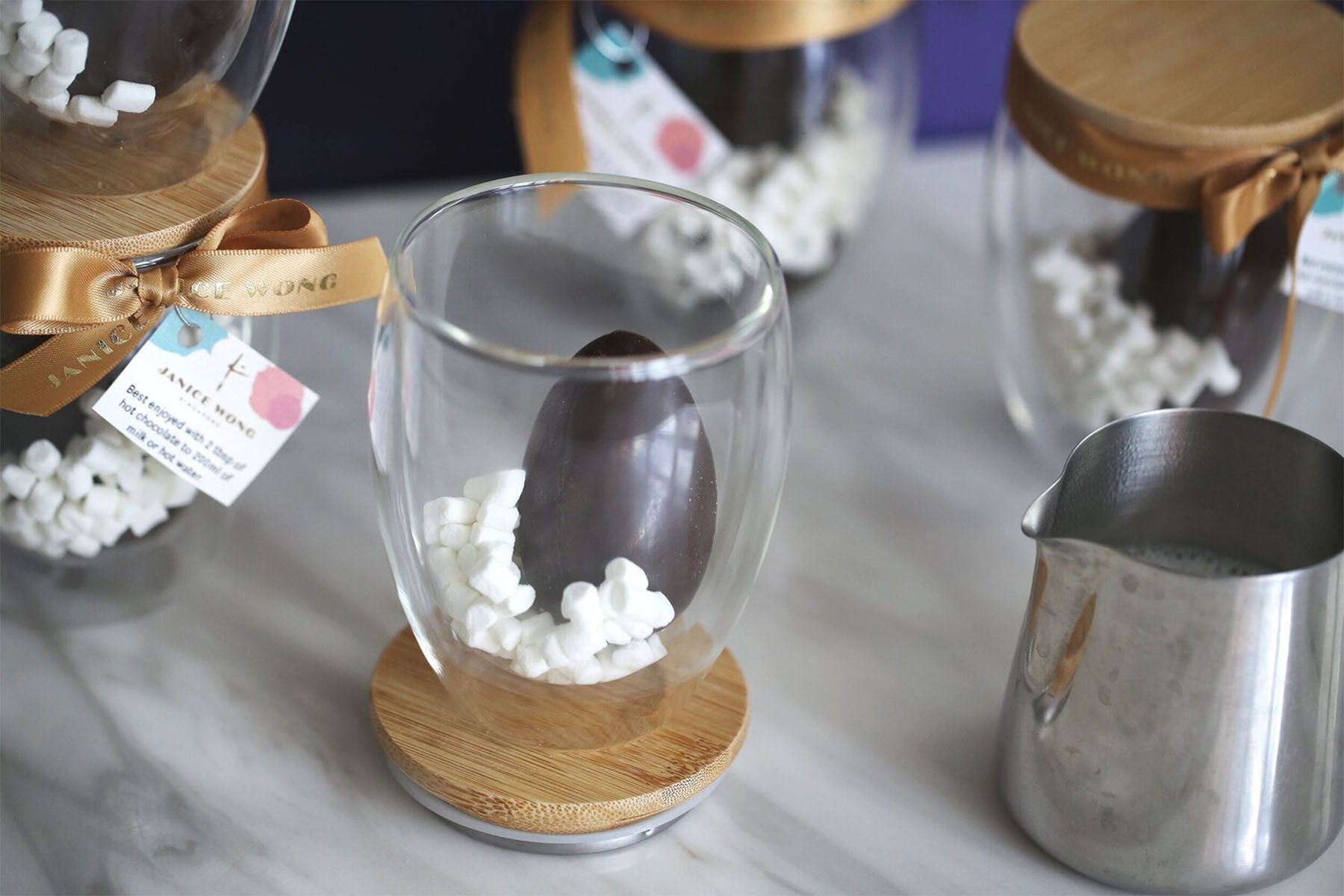 Janice Wong Easter egg hot chocolate cup