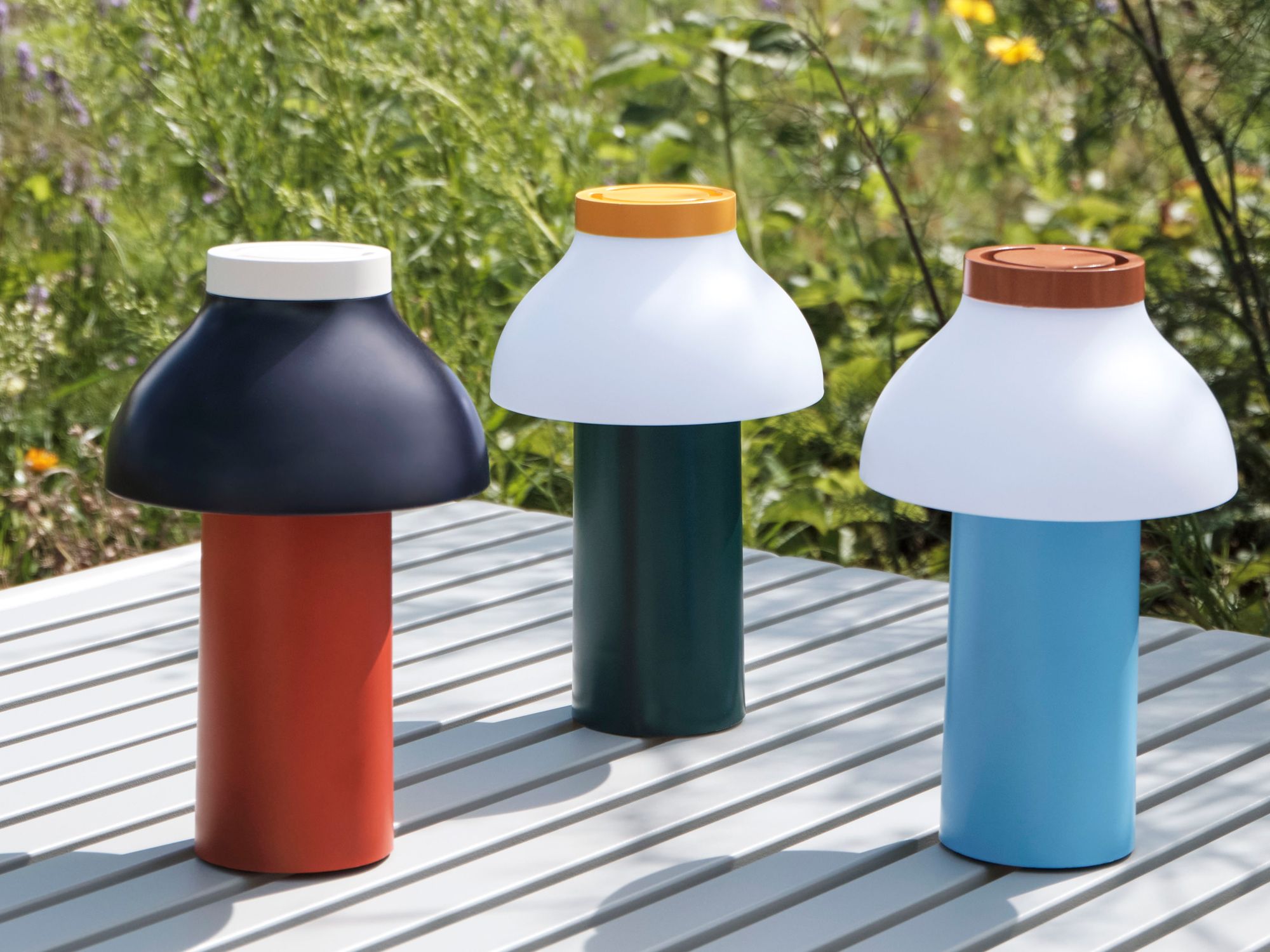 Hay PC portable lamps by Pierre Charpin, from hay.dk