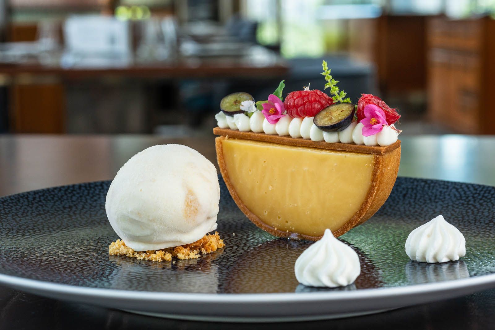 Lemon tart at 1864 lounge