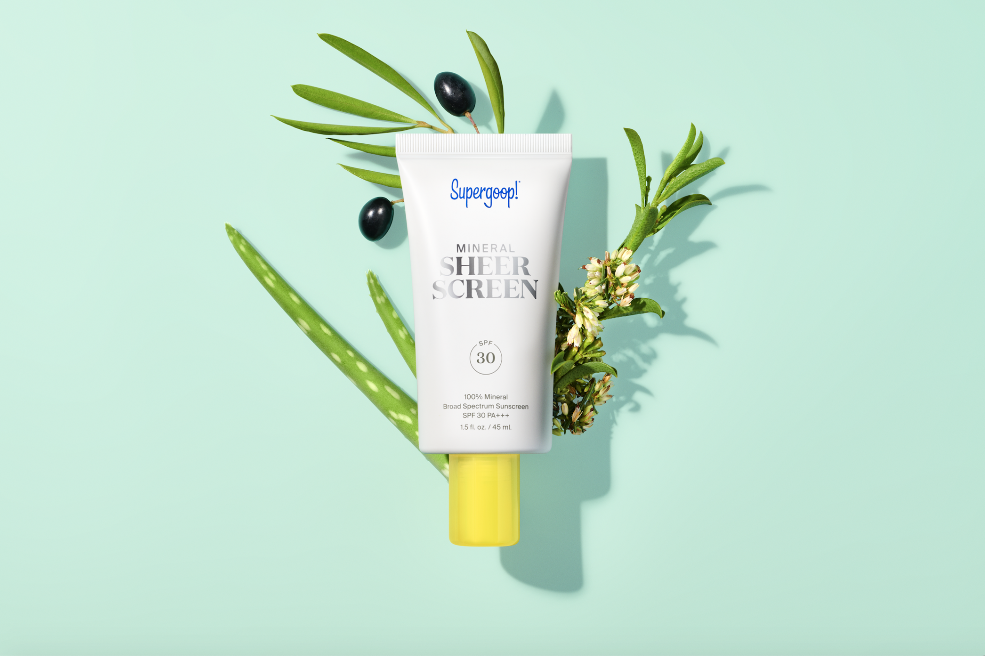 Supergoop Mineral Sheerscreen SPF 30 is a sheer, weightless, 100% mineral daily sunscreen lotion that also helps shield skin from blue light. <a href="https://www.sephora.sg/products/supergoop-mineral-sheer-screen-spf-30/v/45ml">SHOP HERE</a>