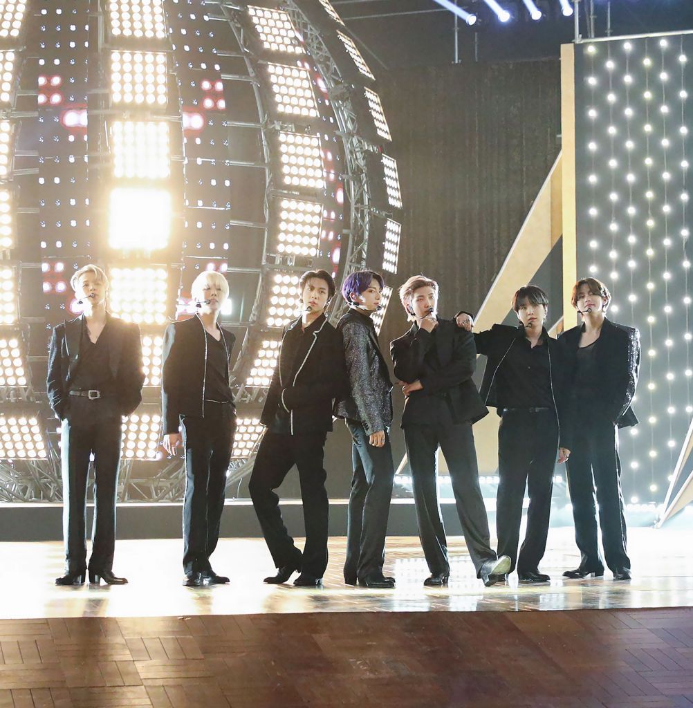 LOS ANGELES, CALIFORNIA - MAY 23: (EDITORIAL USE ONLY, NO BOOK COVERS) (L-R) In this image released on May 23, Jimin, J-Hope, Jin, Jungkook, RM, Suga, and V of BTS perform for the 2021 Billboard Music Awards, broadcast on May 23, 2021 at Microsoft Theater in Los Angeles, California. (Photo by Billboard Music Awards 2021 via Getty Images)