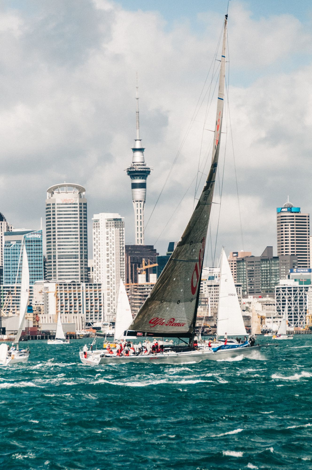 Yachts on Hauraki Gulf, pictured against the Auckland skyline. Photo: Matthew Buchanan on Unsplash