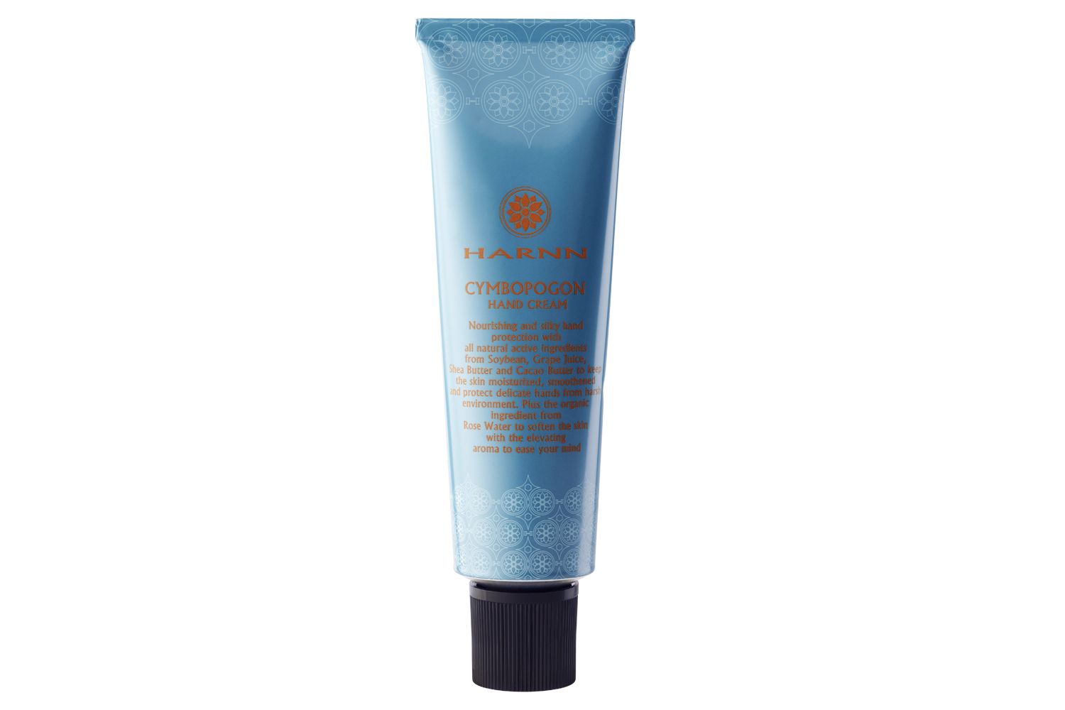 Consisting of active ingredients such as soybean, grape, shea butter and cocoa butter to keep skin moisturised and protected, Harnn’s Cymbopogon Hand Cream also incorporates organic rose water for a calming aroma.