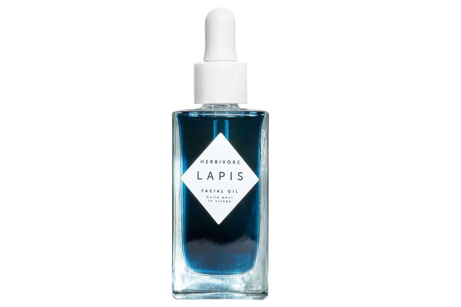 Lapis Facial Oil by Herbivore gets its name from a deep blue colour reminiscent of the stone lapis lazuli. Containing blue tansy oil and azulene, which soothes irritated skin, it is formulated for oily and blemish-prone skin types.