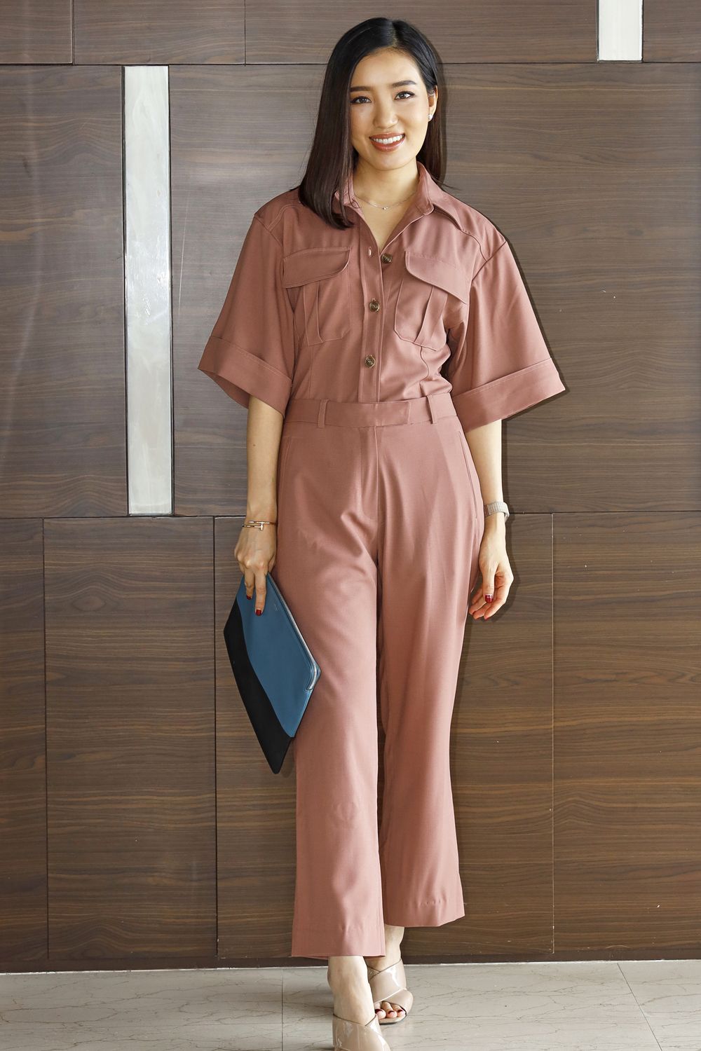 A Parv x Kingkan outfit with a Celine clutch