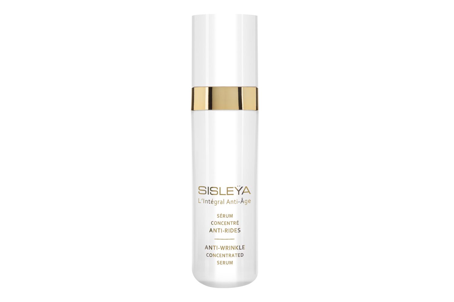 Sisley’s Sisleya L’Integral Anti-Age concentrated serum fights wrinkles using active ingredients such as Persian acacia and lindera extracts and a yeast and soy protein complex that targets the cell’s lifecycle.
