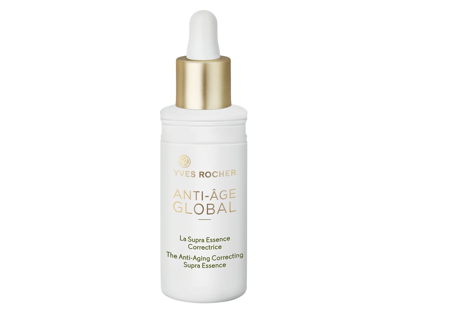 The Anti-Age Global Supra Essence from Yves Rocher is formulated with liquorice and all-natural illuminating botanical properties that help to reduce wrinkles to give a younger, more even complexion.