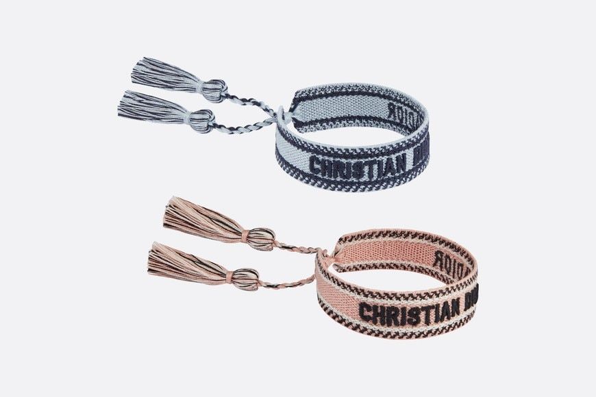 Dior - J'adior Bracelet Set, Blue and Pink Cotton