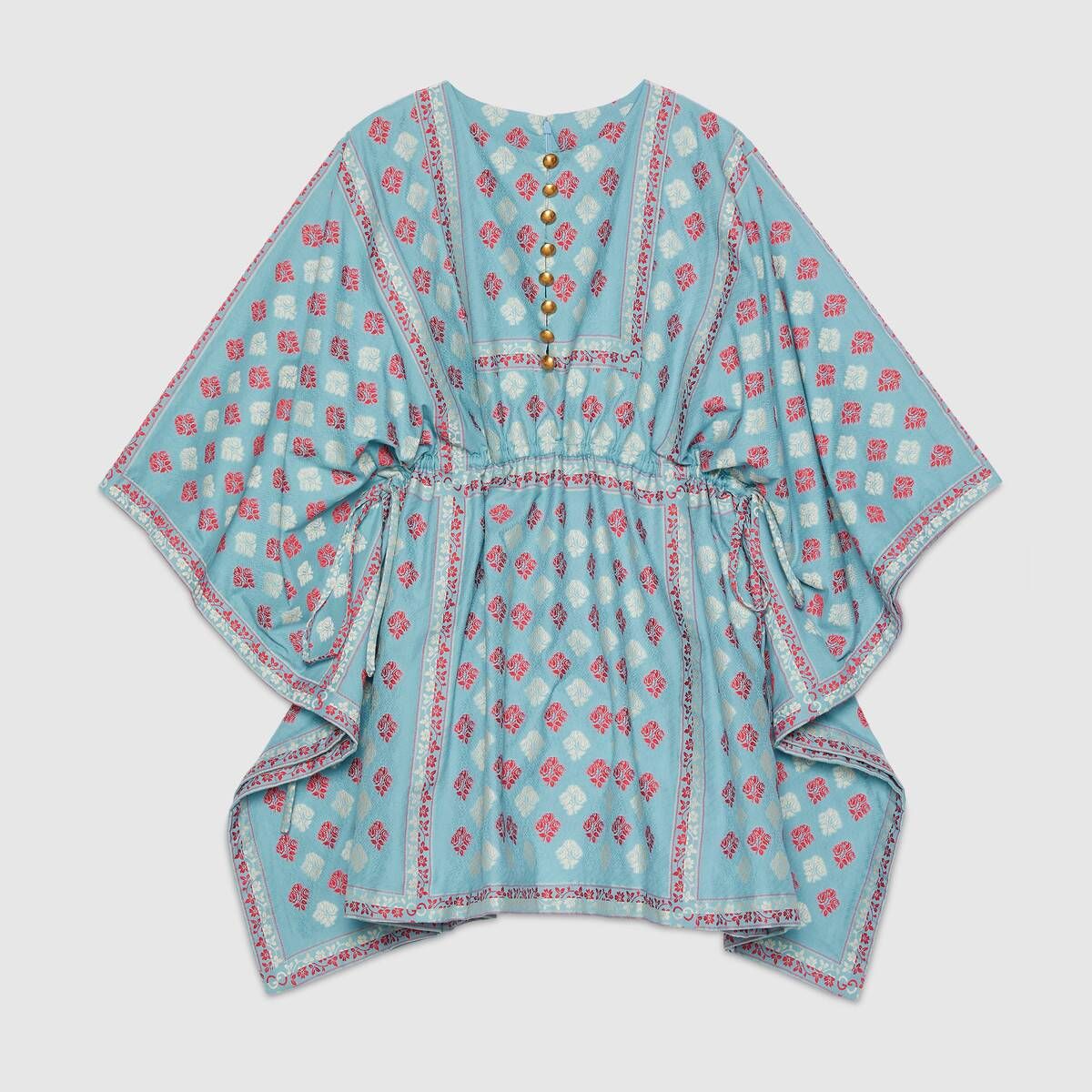 Gucci - GG Flower Fil Coupé Short Kaftan Dress