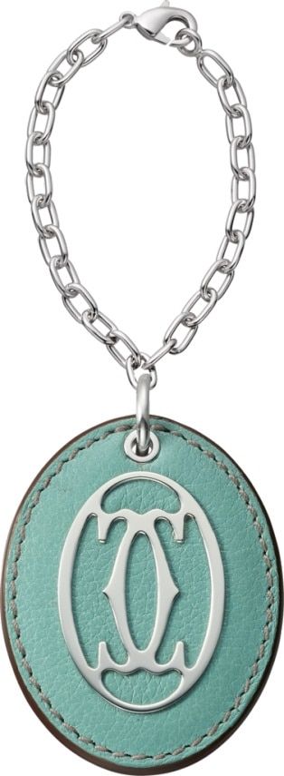 Cartier - C De Cartier Key Ring, Green Beryl-Coloured Leather