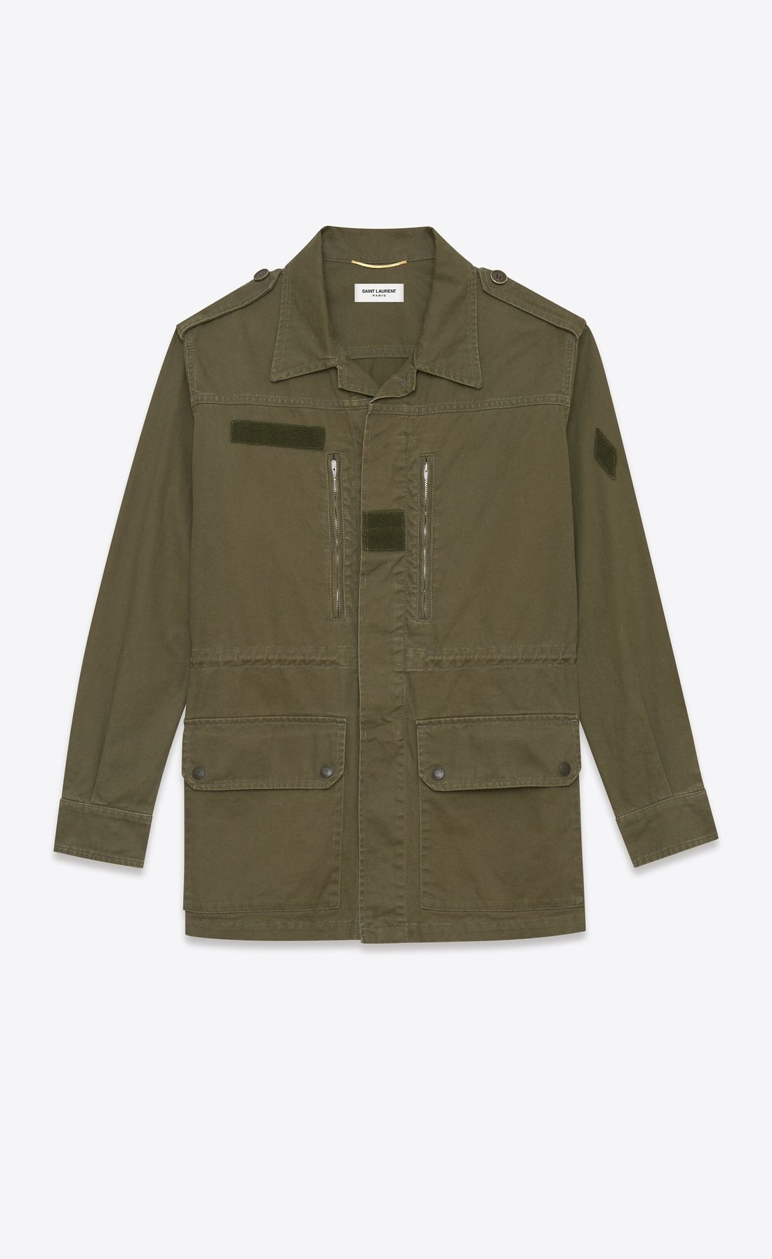 Yves Saint Laurent - Military Parka In Cotton And Linen Gabardine