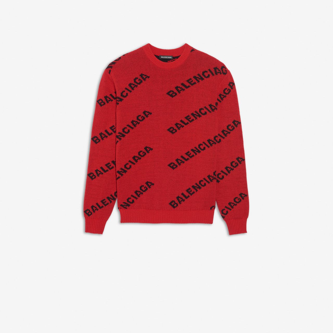 Balenciaga - Allover Logo Crewneck Sweater