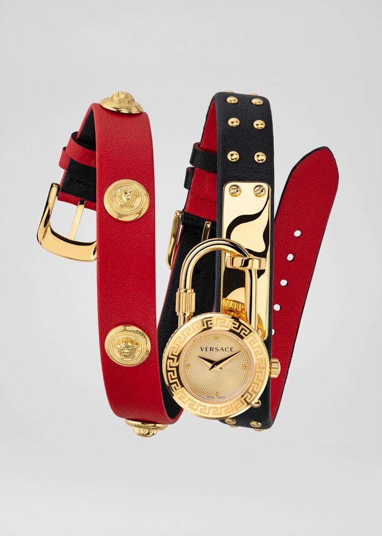 Versace - Red Medusa Lock Icon Watch