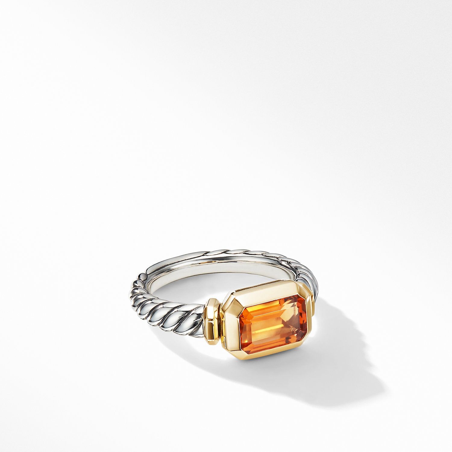 David Yurman - Novella Ring with Madeira Citrine and 18K Yellow Gold