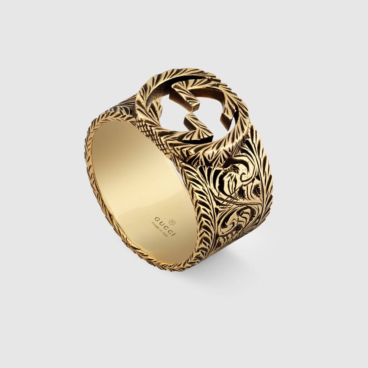 Gucci - Yellow Gold Ring with Interlocking G