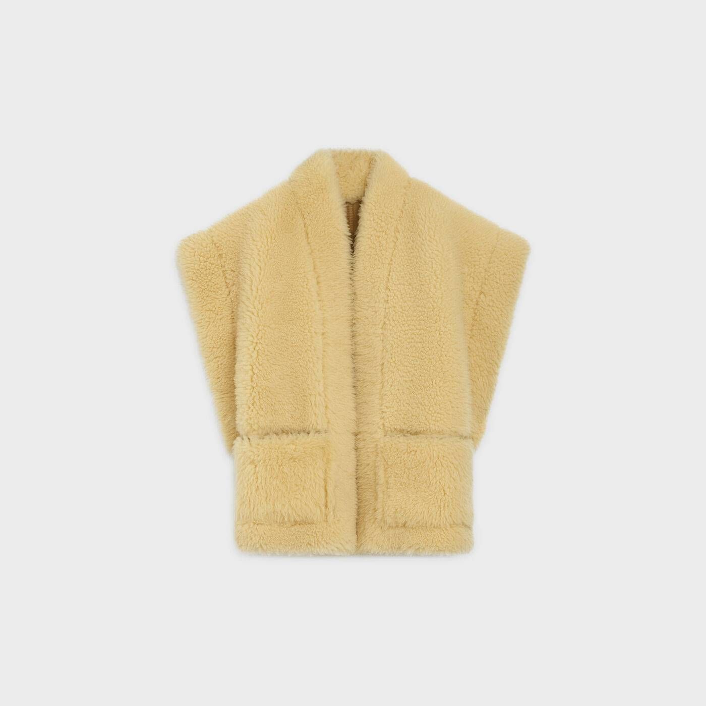 Céline - Reversible Folk Waistcoat In Shearling