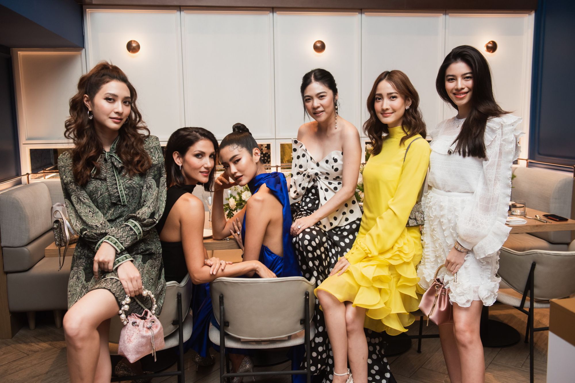 Nittha Jirayangjyuen, Sirinya Bishop, Nattasha Bunprachom, Poruethai Narongdej, Natapohn Tameeruks and Sonya Singha
