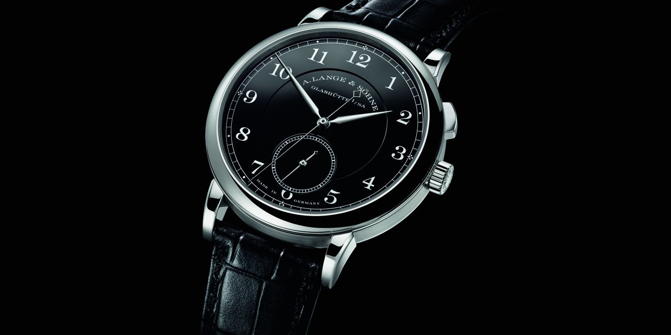 1815 “Homage to Walter Lange”黑色琺瑯錶盤精鋼腕錶 by A.Lange & Söhne。