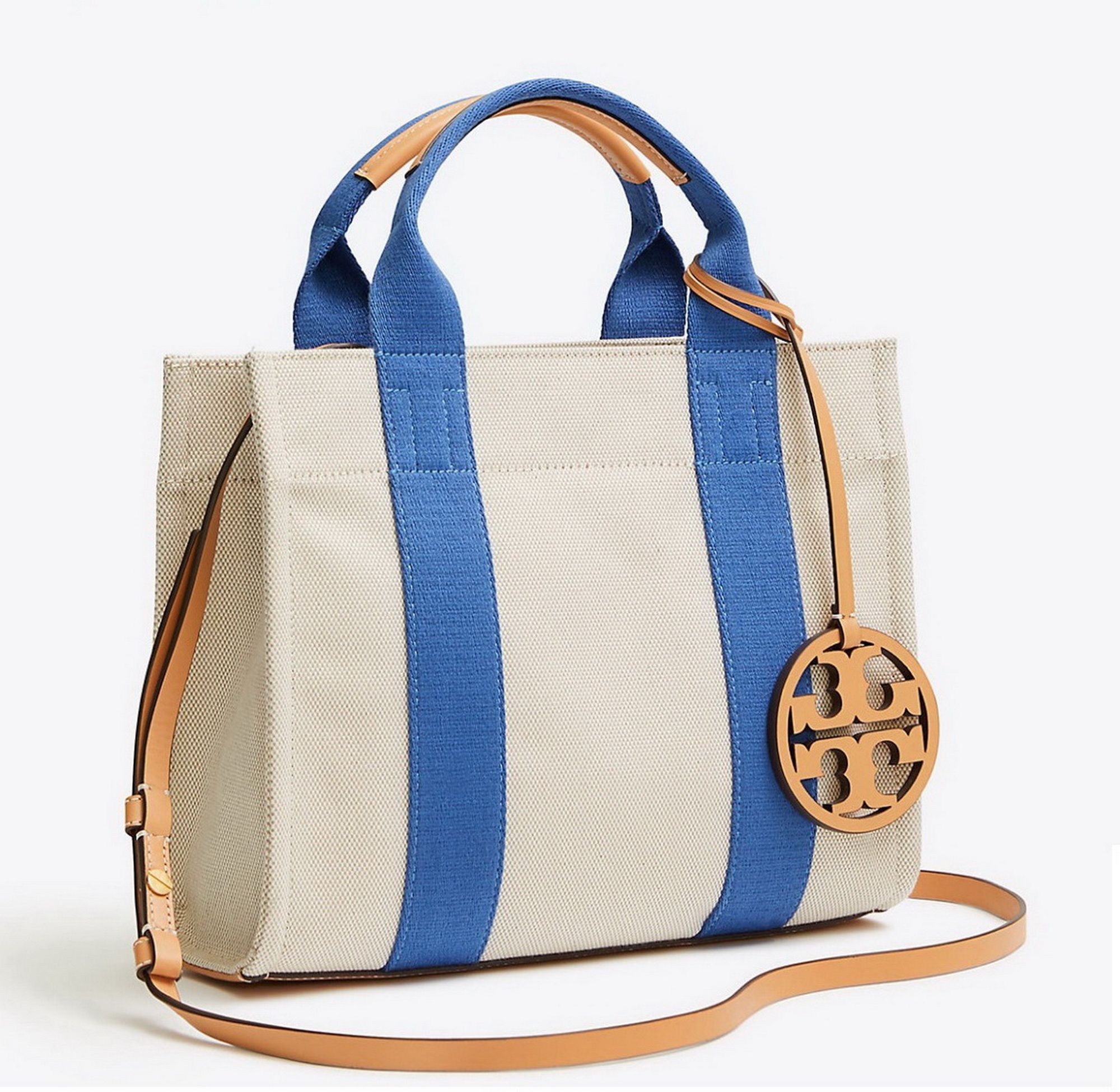 Tory Burch 水藍色織帶Miller迷你托特包