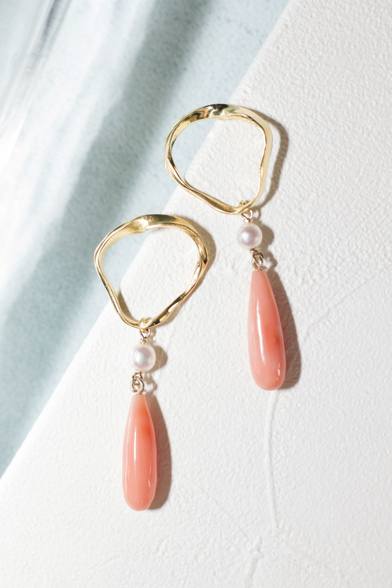 OLIVIA YAO JEWELLERY Coral Drop Ripple 耳環