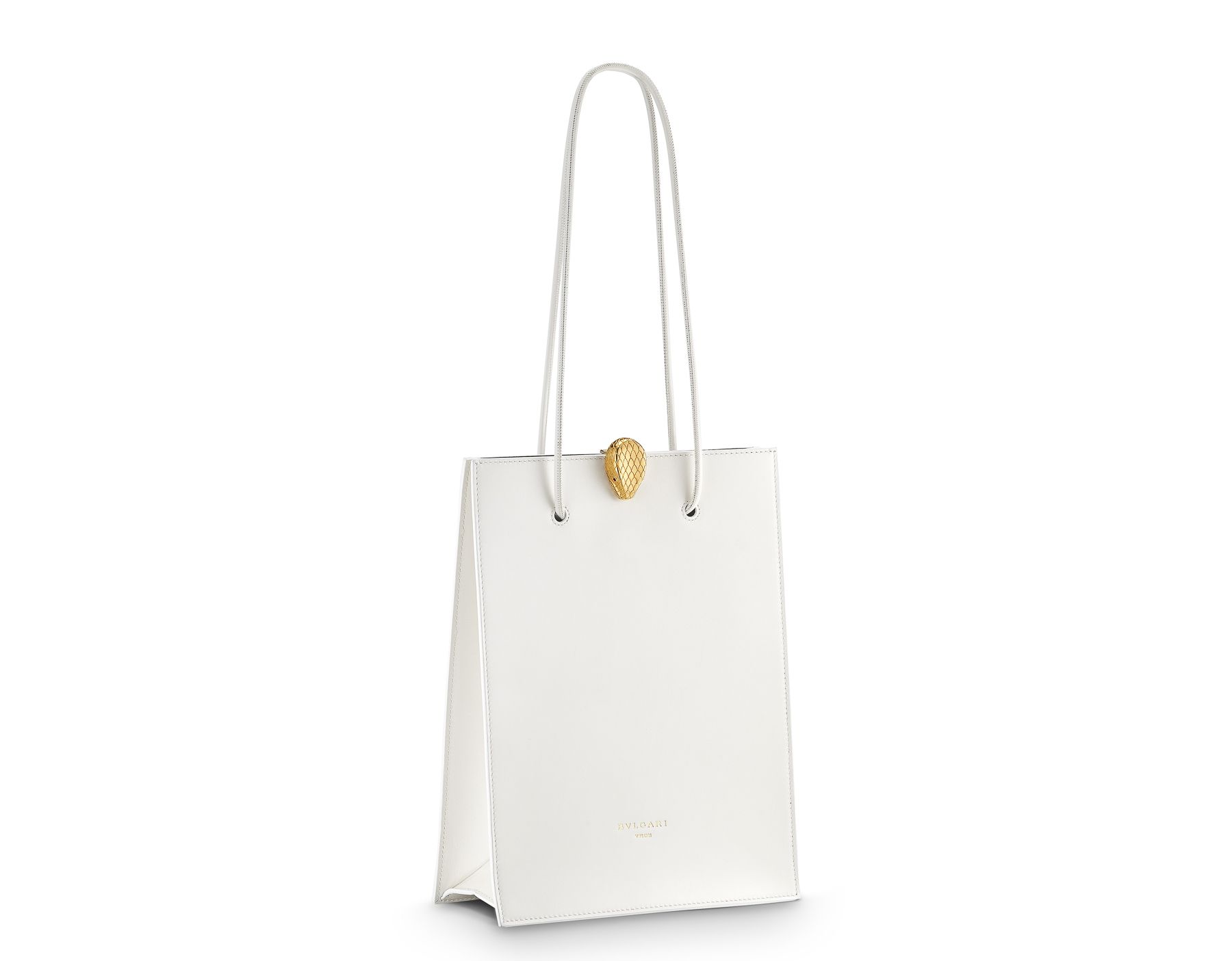 Alexander Wang X BVLGARI Serpenti Forever 白色小牛皮托特包